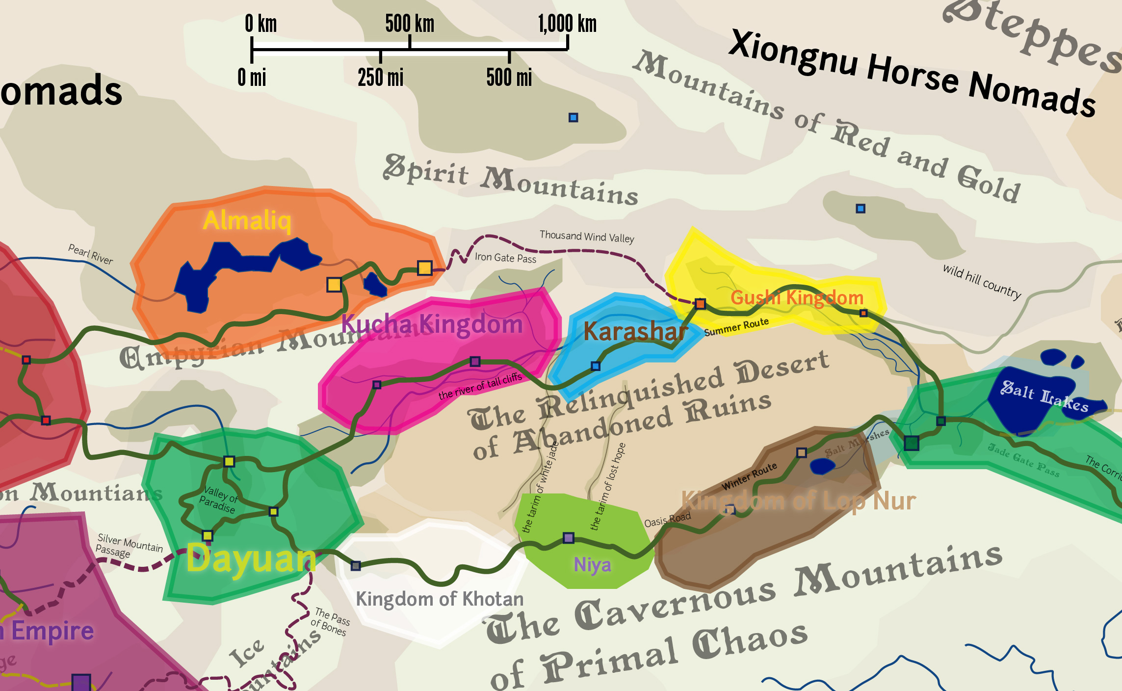 Map of the Oasis Basin